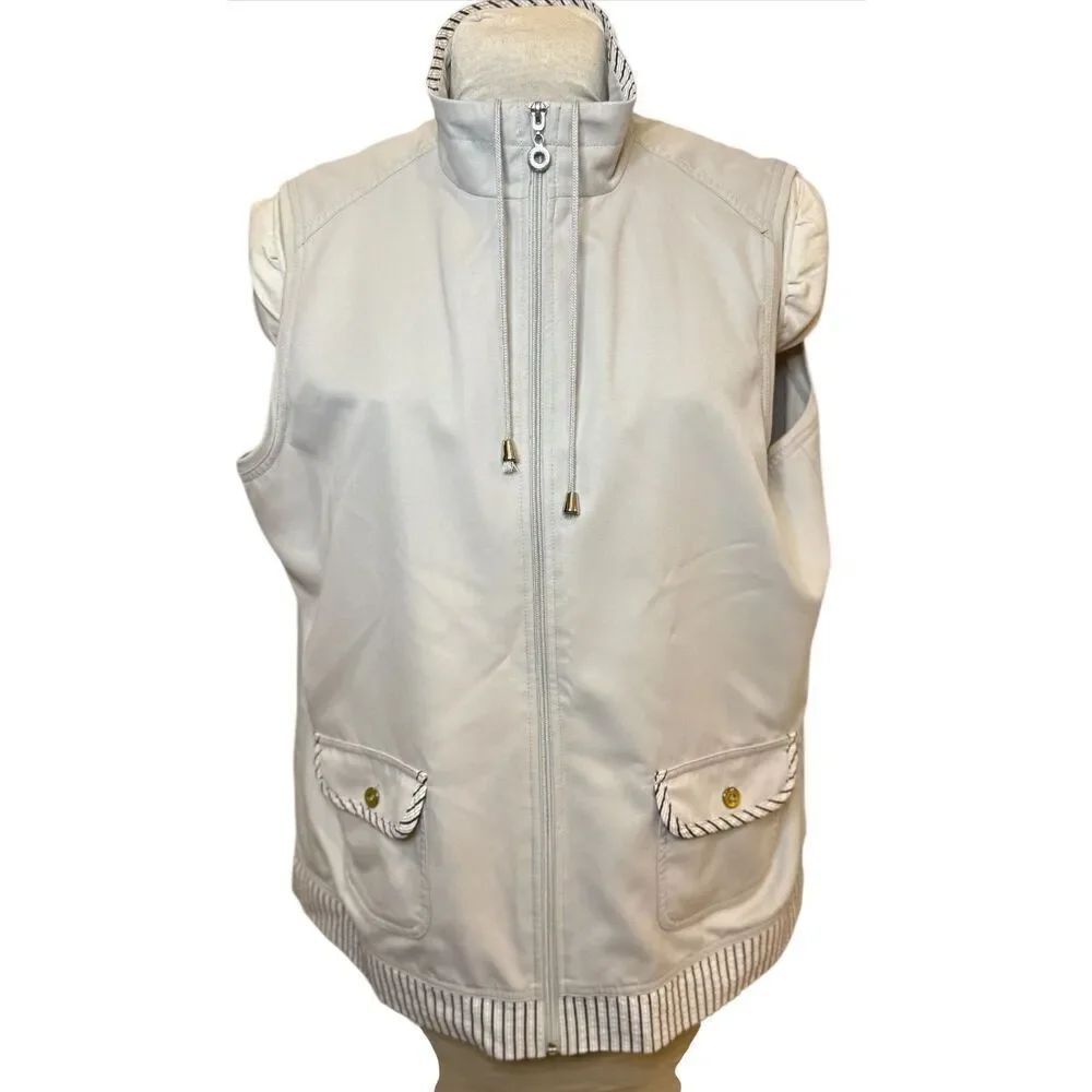 Allison Daley Full Zip Women’s Vest Sz. 16 Khaki Outdoors Golf